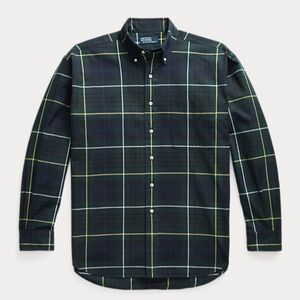 RALPH LAUREN BIG MENS SIZE 3XB TARTEN CHECKED NAVY NICE CONDITION